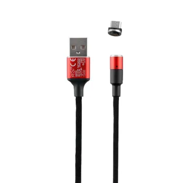 NSP MICRO USB ΦΟΡΤΙΣΗΣ-DATA MAGNETIC BRAIDED NSC02 4.0A QC 3.0 1.2m RED