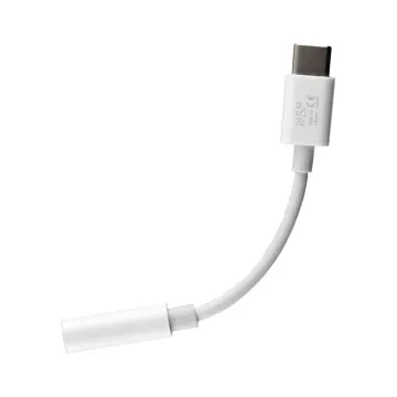 NSP ΚΑΛΩΔΙΟ ΜΕΤΑΤΡΟΠΕΑΣ TYPE C TO 3.5mm JACK FEMALE 11CM WHITE