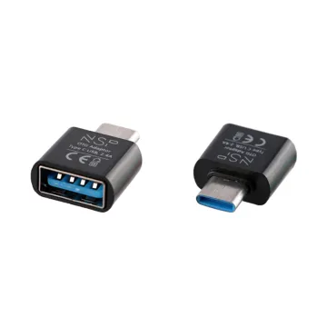 NSP ΜΕΤΑΤΡΟΠΕΑΣ USB-A 3.0 OTG 2.4A FEMALE ΣΕ USB-C MALE BLACK