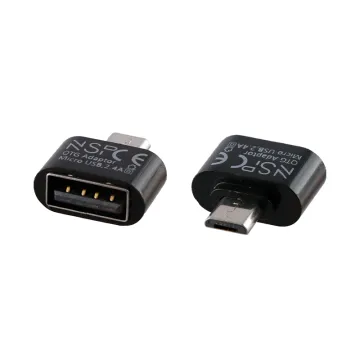 NSP ΜΕΤΑΤΡΟΠΕΑΣ USB-A 2.0 OTG 2.4A FEMALE ΣΕ MICRO USB MALE BLACK