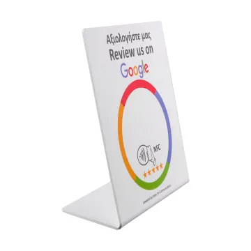GOOGLE REVIEW STAND WITH NFC BY VOLTE-TEL WHITE