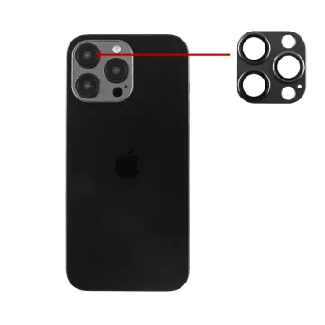 VOLTE-TEL CAMERA GLASS COVER IPHONE 16 PRO 6.3in/IPHONE 16 PRO MAX 6.9in 9H 0.30MM 3D AR ALUMINIUM-ELECTROPLATING FRAME BLACK