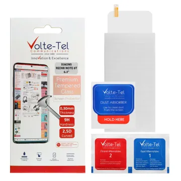 VOLTE-TEL TEMPERED GLASS XIAOMI REDMI NOTE 8T 6.3in 9H 0.30mm 2.5D FULL GLUE