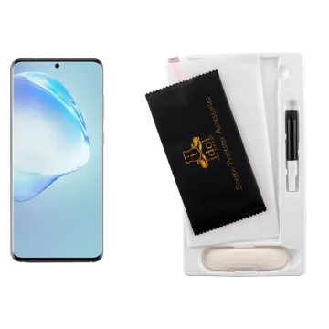 IDOL 1991 UV TEMPERED GLASS SAMSUNG S20 G980 6.2in 9H 0.20mm 10D SEMI WITH GLUE-TOOL FINGER UNLOCK FULL COVER TRANSPARENT