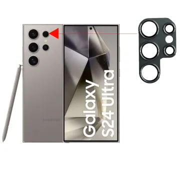 VOLTE-TEL CAMERA GLASS COVER SAMSUNG S24 ULTRA 5G S928 6.8in 9H 0.30MM 3D ALUMINIUM-ELECTROPLATING FRAME SILVER