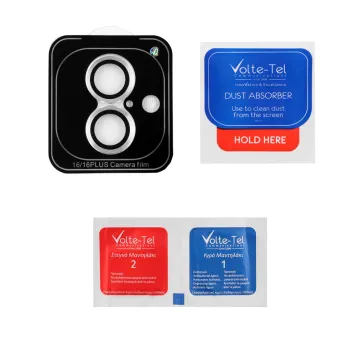 VOLTE-TEL CAMERA GLASS COVER IPHONE 16/16 PLUS 9H 0.30MM EASY APPLICATION SILVER