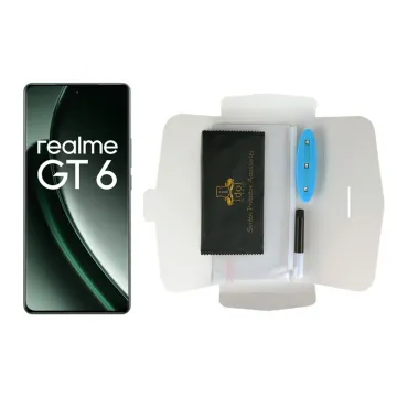 IDOL 1991 UV TEMPERED GLASS REALME GT 6/6T 5G 6.78in 9H 0.20mm 10D SEMI WITH GLUE-TOOL FINGER UNLOCK FULL COVER TRANSPARENT