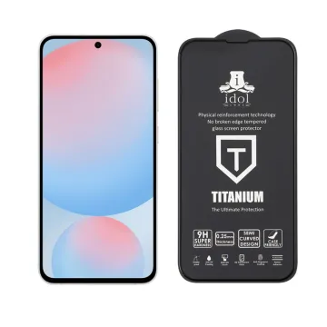 IDOL 1991 TITANIUM TEMPERED GLASS SAMSUNG A36 5G A366/A56 5G A566 6.7in 9H 0.25mm SEMI CURVED FULL GLUE BLACK