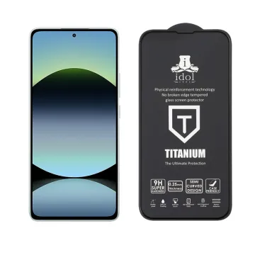 IDOL 1991 TITANIUM TEMPERED GLASS XIAOMI REDMI NOTE 14 5G 6.67in 9H 0.25mm SEMI CURVED FULL GLUE BLACK