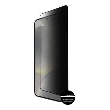 IDOL 1991 PRIVACY ANTISPY TEMPERED GLASS SAMSUNG S25 5G 6.2in 9H 0.2mm 3D SEMI CURVED EDGE GLUE FINGER UNLOCK BLACK