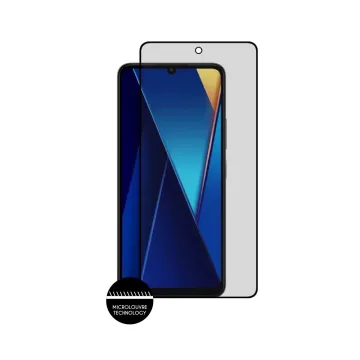 IDOL 1991 PRIVACY ANTISPY TEMPERED GLASS XIAOMI POCO C65 4G 6.74in 9H 0.25mm SEMI CURVED FULL GLUE BLACK