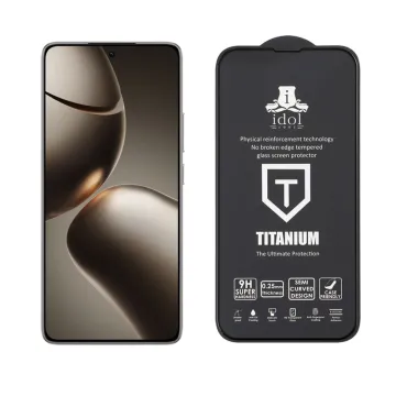 IDOL 1991 TITANIUM TEMPERED GLASS XIAOMI 14T/14T PRO 6.67in 9H 0.25mm SEMI CURVED FULL GLUE BLACK