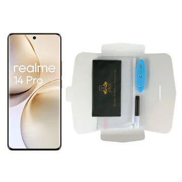 IDOL 1991 UV TEMPERED GLASS REALME 14 PRO PLUS 5G 6.83in 9H 0.20mm 10D SEMI WITH GLUE-TOOL FINGER UNLOCK FULL COVER TRANSPARENT