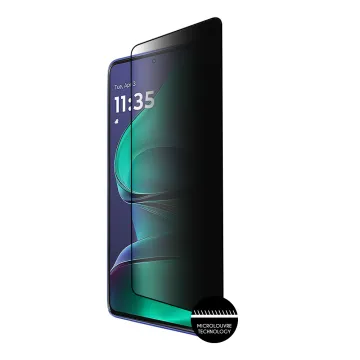 IDOL 1991 PRIVACY ANTISPY TEMPERED GLASS MOTOROLA MOTO G 5G 2025 6.7in 9H 0.25mm SEMI CURVED FULL GLUE BLACK