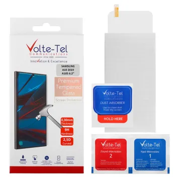 VOLTE-TEL TEMPERED GLASS SAMSUNG A10 2019 A105 6.2in 9H 0.30mm 2.5D FULL GLUE