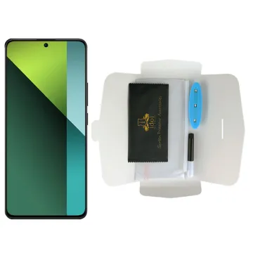 IDOL 1991 UV TEMPERED GLASS XIAOMI REDMI NOTE 13 PRO 5G 6.67in9H 0.20mm 10D SEMI WITH GLUE-TOOL FINGER UNLOCK FULL COVER TRANSPA