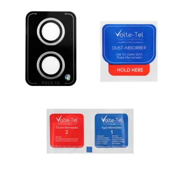 VOLTE-TEL CAMERA GLASS COVER XIAOMI POCO F6 5G 6.67in 9H 0.30MM EASY APPLICATION SILVER
