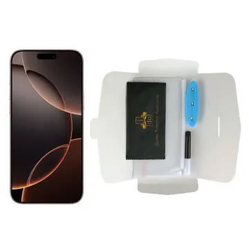 IDOL 1991 UV TEMPERED GLASS IPHONE 16 PRO MAX 6.9in 9H 0.20mm 10D SEMI WITH GLUE-TOOL FULL COVER TRANSPARENT