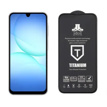 IDOL 1991 TITANIUM TEMPERED GLASS SAMSUNG A17 4G A175/A17 5G A176/M17 5G M176 6.7in 9H 0.25mm SEMI CURVED FULL GLUE BLACK