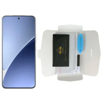 IDOL 1991 UV TEMPERED GLASS XIAOMI 15S PRO 5G 6.73in 9H 0.20mm 10D SEMI WITH GLUE-TOOL FINGER UNLOCK FULL COVER TRANSPARENT