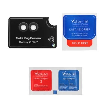 VOLTE-TEL CAMERA GLASS COVER SAMSUNG Z FLIP 7 5G F766 6.9in 9H 0.33MM EASY APPLICATION BLACK