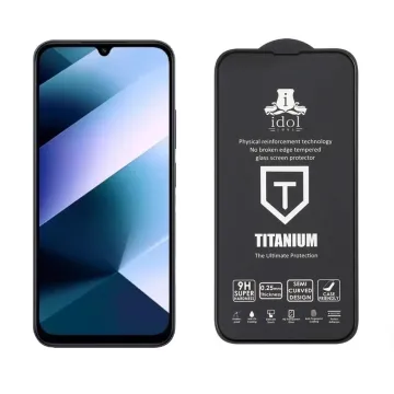 IDOL 1991 TITANIUM TEMPERED GLASS XIAOMI POCO C85 4G/REDMI 15C 4G 6.9in 9H 0.25mm SEMI CURVED FULL GLUE BLACK