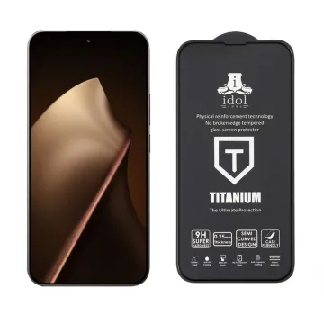 IDOL 1991 TITANIUM TEMPERED GLASS XIAOMI 15T PRO 5G 6.83in 9H 0.25mm SEMI CURVED FINGER UNLOCK FULL GLUE BLACK