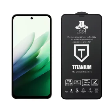 IDOL 1991 TITANIUM TEMPERED GLASS XIAOMI REDMI 15 4G 6.9in 9H 0.25mm SEMI CURVED FULL GLUE BLACK