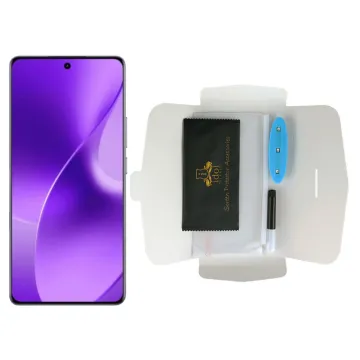 IDOL 1991 UV TEMPERED GLASS REALME 15 5G 6.8in 9H 0.20mm 10D SEMI WITH GLUE-TOOL FINGER UNLOCK FULL COVER TRANSPARENT