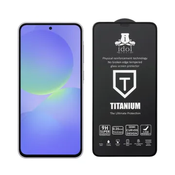 IDOL 1991 TEMPERED GLASS SAMSUNG A37 5G FULL GLUE FINGER UNLOCK TITANIUM <br><br><br>6.7 INCH 9H 0.25mm SEMI CURVED BLACK