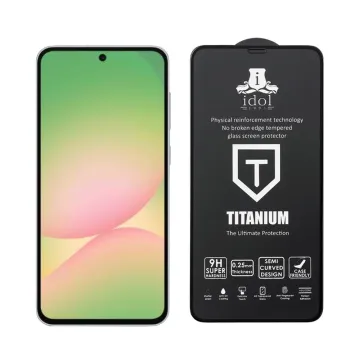 IDOL 1991 TEMPERED GLASS SAMSUNG A57 5G FULL GLUE TITANIUM <br><br>IDOL 1991 TEMPERED GLASS SAMSUNG A57 5G 6.7in 9H 0.25mm TITANIUM SEMI CURVED FULL GLUE BLACK