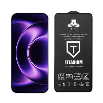 IDOL 1991 TITANIUM TEMPERED GLASS XIAOMI 17 ULTRA 5G FULL GLUE <br><br><br><br>6.9in 9H 0.25mm SEMI CURVED FINGER UNLOCK BLACK
