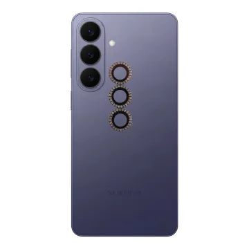 VOLTE-TEL CAMERA GLASS COVER SAMSUNG S26 5G 6.3in 9H 0.33MM EASY APPLICATION WITH STRASS BROWN