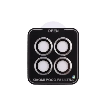 VOLTE-TEL CAMERA GLASS COVER XIAOMI POCO F8 ULTRA 5G 6.9in 9H 0.30MM EASY APPLICATION SILVER