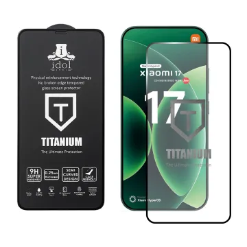 IDOL 1991 TITANIUM TEMPERED GLASS XIAOMI REDMI 17 5G 6.9in 9H 0.25mm SEMI CURVED FULL GLUE BLACK