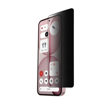 IDOL 1991 PRIVACY ANTISPY TEMPERED GLASS NOTHING PHONE 4a 6.78in 9H 0.25mm SEMI CURVED FULL GLUE BLACK