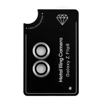 VOLTE-TEL CAMERA GLASS COVER SAMSUNG Z FLIP 8 5G 8.0in 9H 0.33MM EASY APPLICATION SILVER