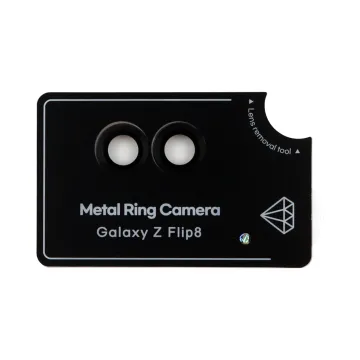 VOLTE-TEL CAMERA GLASS COVER SAMSUNG Z FLIP 8 5G 8.0in 9H 0.33MM EASY APPLICATION BLACK