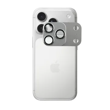 VOLTE-TEL CAMERA GLASS COVER IPHONE 17 PRO 6.3in 9H 0.30MM 3D AR ALUMINIUM-ELECTROPLATING FRAME - MAGNETIC SILVER