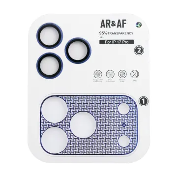 VOLTE-TEL CAMERA GLASS COVER IPHONE 17 PRO 6.3in 9H 0.30MM 3D AR NICKEL-ELECTROPLATING FRAME BLUE