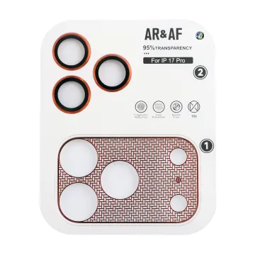 VOLTE-TEL CAMERA GLASS COVER IPHONE 17 PRO 6.3in 9H 0.30MM 3D AR NICKEL-ELECTROPLATING FRAME ORANGE