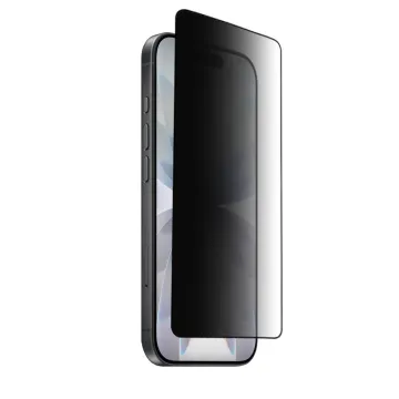 IDOL 1991 PREMIUM PRIVACY ANTISPY TEMPERED GLASS IPHONE 18 6.3in 9H 0.25mm SEMI CURVED FULL GLUE BLACK