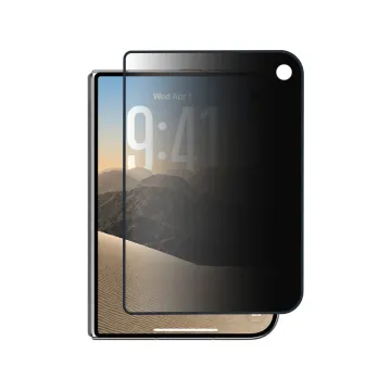 IDOL 1991 PRIVACY ANTISPY TEMPERED GLASS IPHONE DUO 7.6in 9H 0.25mm SEMI CURVED FRONT OUTSIDE FULL GLUE BLACK