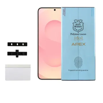 IDOL 1991 APEX POLYMER NANOTECH FILM SAMSUNG S25 5G S931 6.2in FINGER UNLOCK FULL COVER WITH INSTALLATION KIT