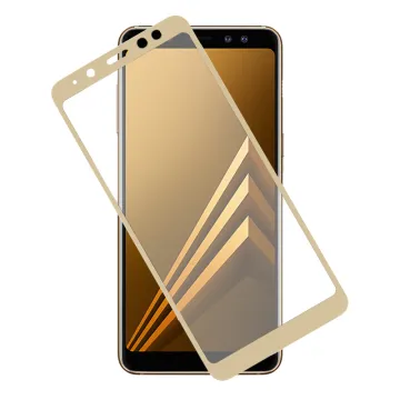 IDOL 1991 SPECIAL TEMPERED GLASS SAMSUNG A8 2018 A530 9H 0.30m 2.5D FULL GLUE FULL COVER FULL GOLD