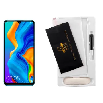 IDOL 1991 UV TEMPERED GLASS HUAWEI P30 LITE 6.15in 9H 0.20mm 10D SEMI WITH GLUE-TOOL FINGER UNLOCK FULL COVER TRANSPARENT