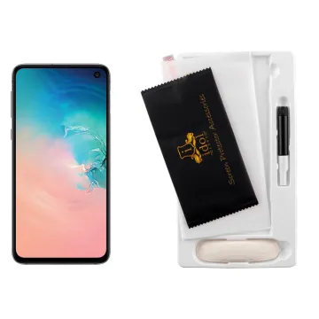 IDOL 1991 UV TEMPERED GLASS SAMSUNG S10e G970 5.8in 9H 0.20mm 10D SEMI WITH GLUE-TOOL FINGER UNLOCK FULL COVER TRANSPARENT