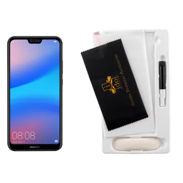 IDOL 1991 UV TEMPERED GLASS HUAWEI P20 LITE 5.84 9H 0.20mm 10D SEMI WITH GLUE-TOOL FULL COVER TRANSPARENT