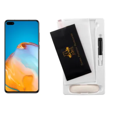 IDOL 1991 UV TEMPERED GLASS HUAWEI P40 PRO 6.58in 9H 0.20mm 10D SEMI WITH GLUE-TOOL FINGER UNLOCK FULL COVER TRANSPARENT