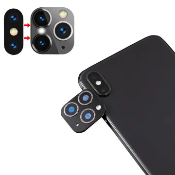 VOLTE-TEL CAMERA GLASS COVER IPHONE X/XS/XS MAX CONVERT TO IPHONE 11 PRO/11 PRO MAX 9H 0.30MM ΑLUMINIUM WITH FRAME BLACK